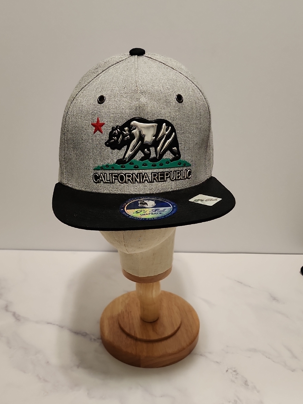 California Republic Snapback Pit Bull Cap